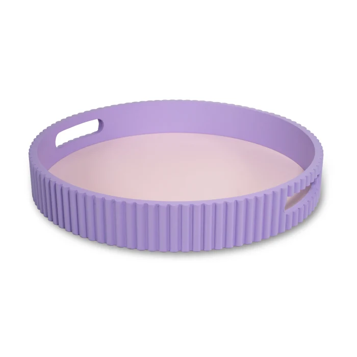 Vassoio Ø 30 cm in MDF. Colore VIOLA.
