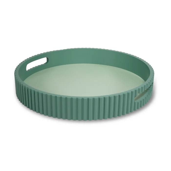Vassoio Ø 30 cm in MDF. Colore VERDE.