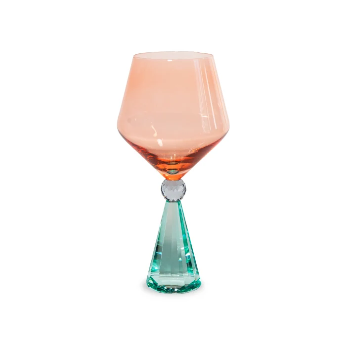 Calice per gin tonic in vetro con base effetto diamante 540 ml.