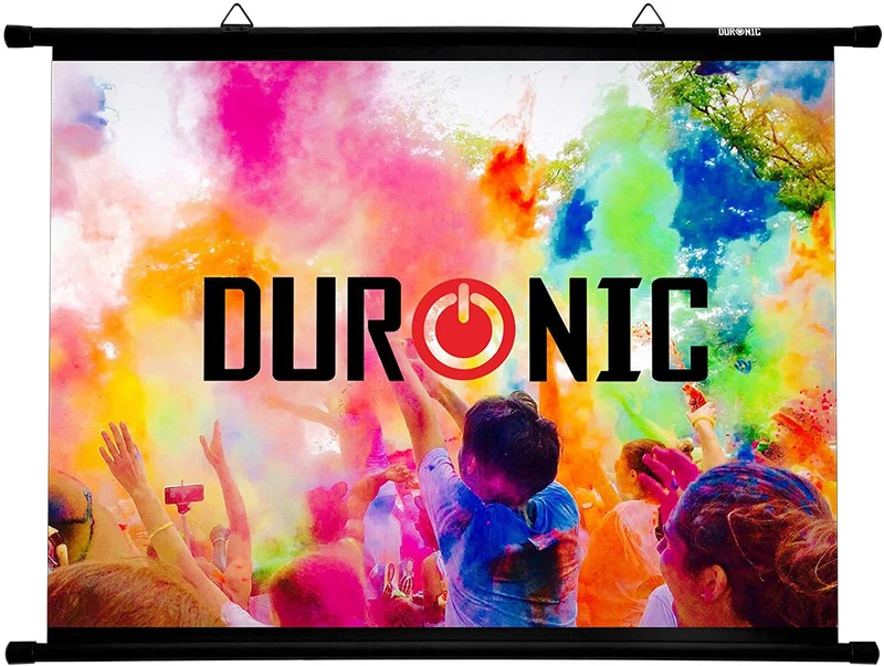 Duronic BPS90 4:3 Telo Proiettore 90 pollici, Schermo per proiettore, Telo da proiezione interno esterno, Home theater cinema Full HD 3D 4K, Schermo di proiezione anti pieghe per casa ufficio scuola