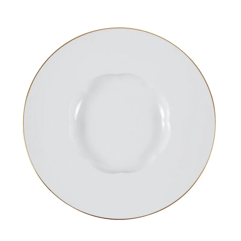 Sonetto Oro Piatto Fondo Porcellana 26 cm Oro