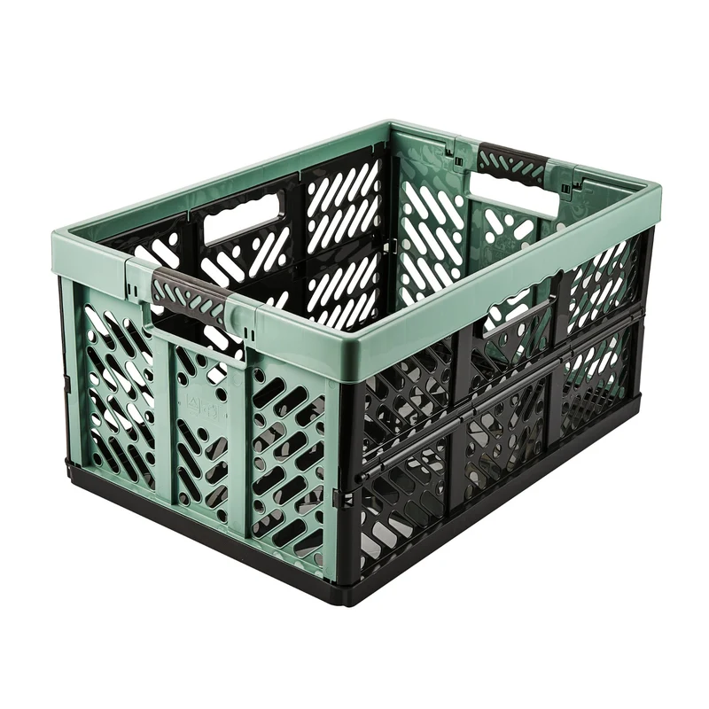 Cestino pieghevole multiuso in plastica verde Keeeper 45l