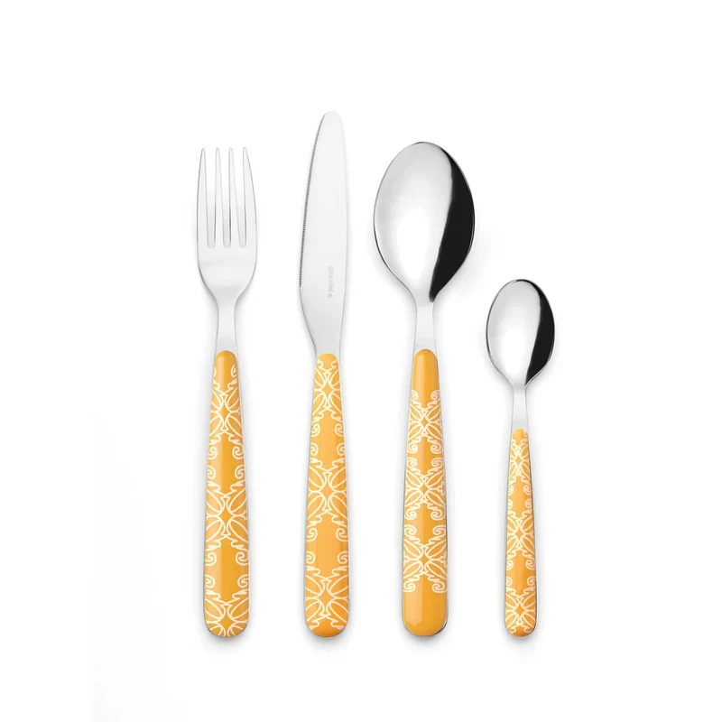 SET 24 POSATE 'FUSION' "CUTLERY" color amber