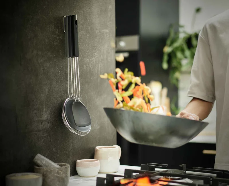 Set di utensili da wok Nest™ Fusion, 3 pezzi, nero