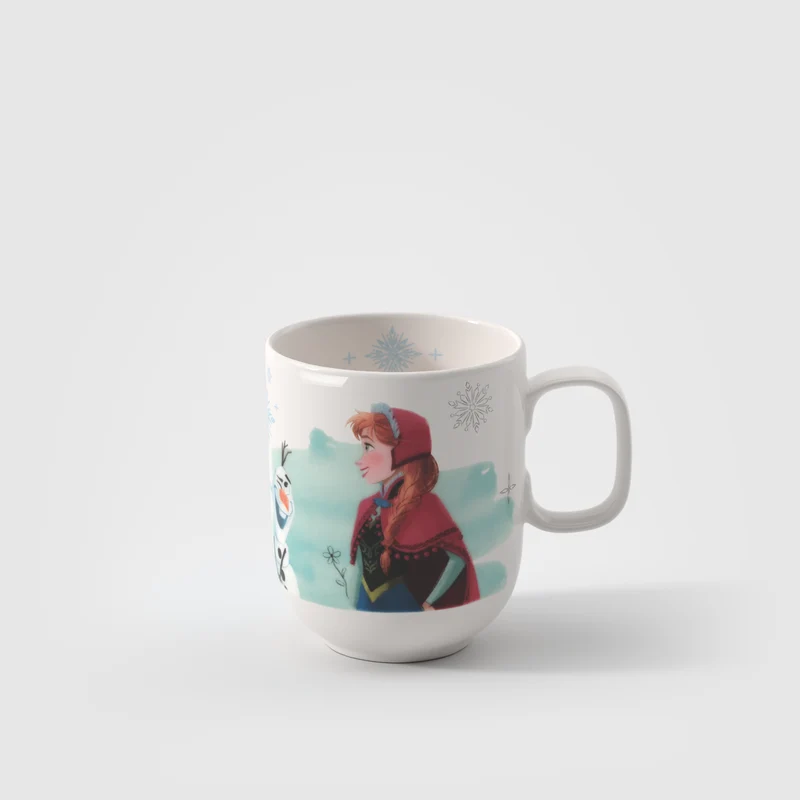 Disney Frozen Tazza per bambini con manico grande in porcellana
