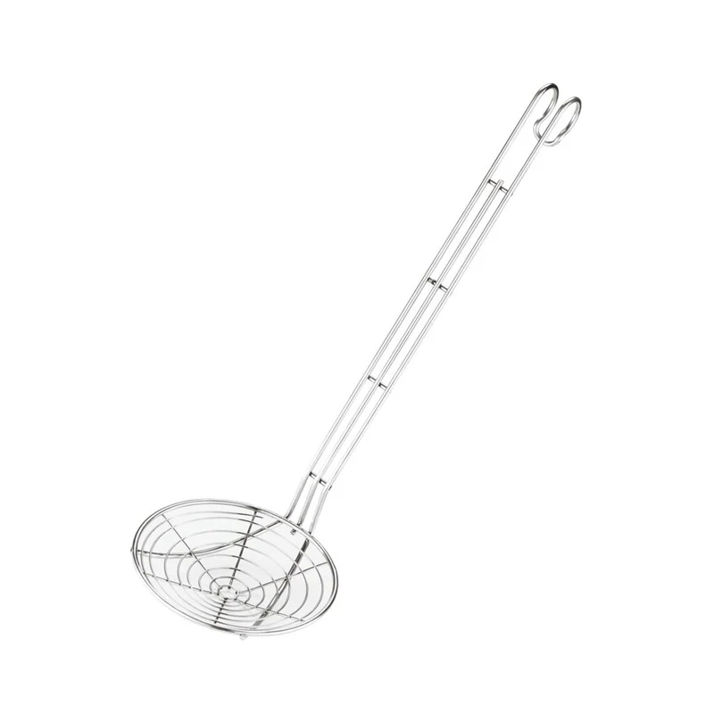 Schiumarola a filo Acciaio inox - 20 CM - MANICO 50 CM