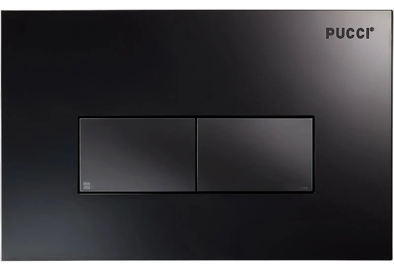 Placca di Comando ECO Linea Nero Opaco per risciacquo (2 PULSANTI) PUCCI Cod. 80160560/C