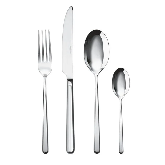 LINEAR Servizio tavola 24 PZ Monoblocco - Acciao Inox Mirror