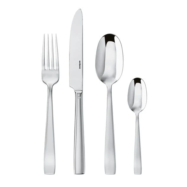 FLAT Servizio Tavola 24 PZ Monoblocco - Acciaio Inox Mirror