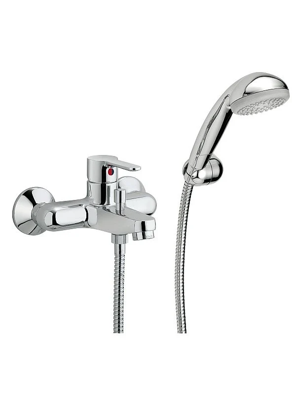 Miscelatore F.LLI Frattini Per Vasca Con Flessibile e Doccetta Duplex Modello Mocca