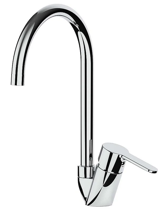 Miscelatore F.LLI Frattini Per Lavello Monoforo Bocca Girevole H318 Modello Mocca
