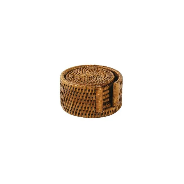 RADICI Sottobicchiere Rotondo in Rattan - 12 CM SET 6 pz