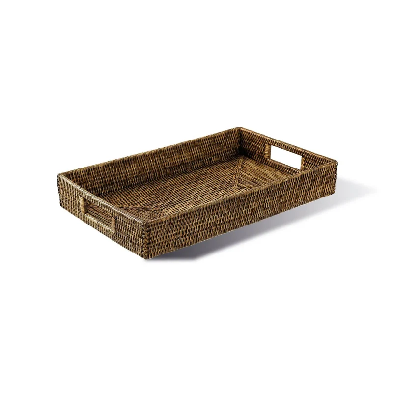 RADICI Vassoio in Rattan Rettangolare - 53,0 cm X 32,5 cm X 8,0 H