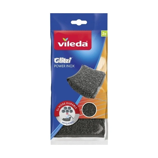 Vileda Spugna Glitzi Power Inox 2 Pz