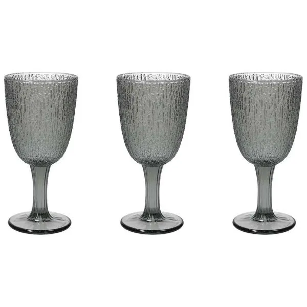 SET 3 calici 250 cc DAVOR - Vetro Grigio