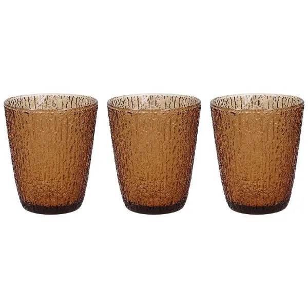 SET 3 bicchieri 280 cc DAVOR - Vetro Ambra