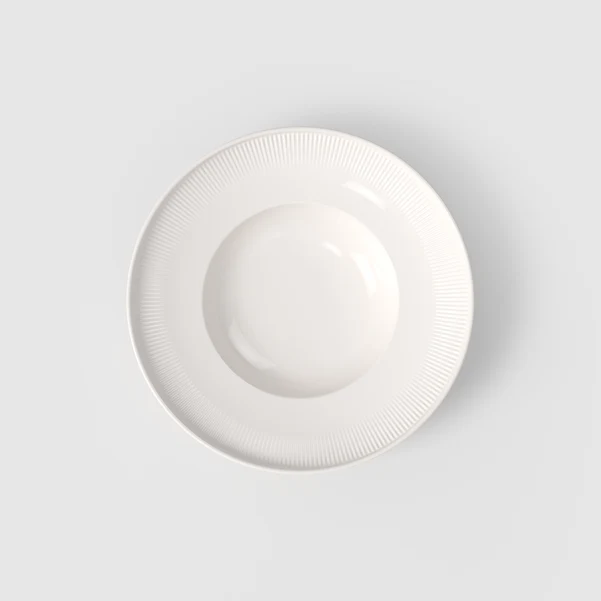 AFINA Piatto fondo - Bianco, Ø25 cm, Premium Porcelain