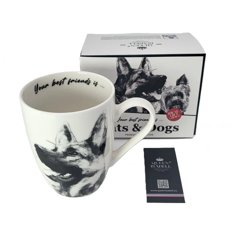 Tazza in porcellana Queen Isabel, pastore tedesco, 350 ml, Q1-05232