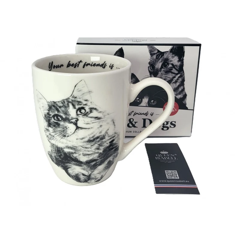 Tazza in porcellana Queen Isabel, gatto siberiano, 350 ml, Q1-05201
