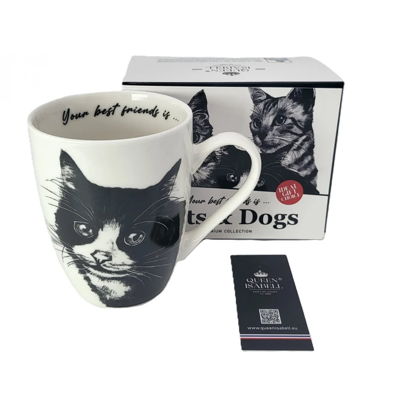 Tazza in porcellana Queen Isabel, gatto europeo, 350 ml, Q1-05218