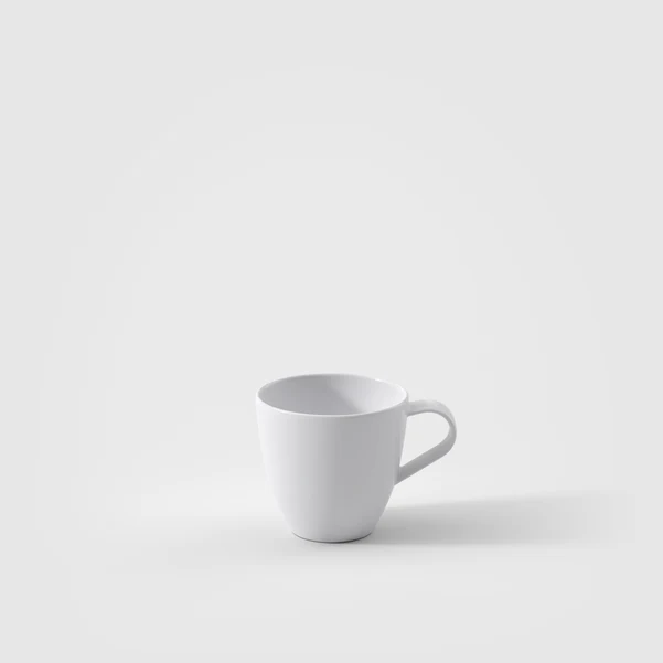 PURA Tazzina da caffè bianca - 50 ml, Premium Bone Porcelain