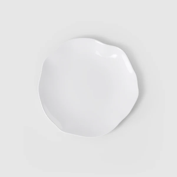 PURA Piatto da pane bianco - 17,1 x 17,1 cm, Premium Bone Porcelain