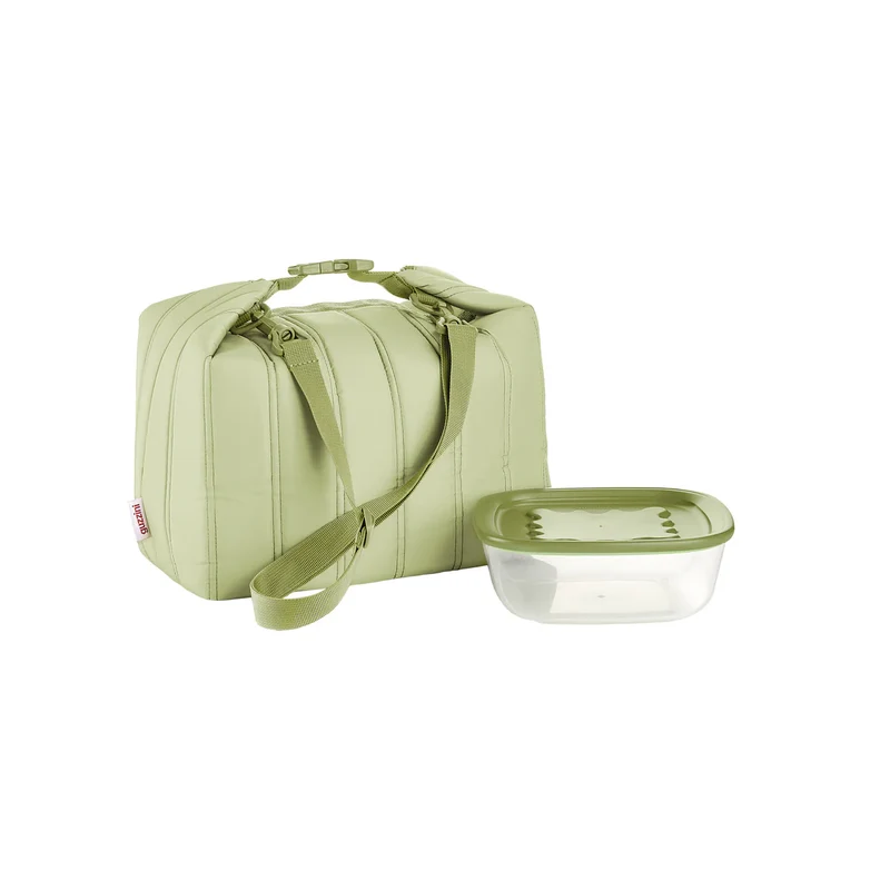 BORSA TERMICA CON CONTENITORE 'HANDY BIO' "ON THE GO" LARGE - AVOCADO GREEN