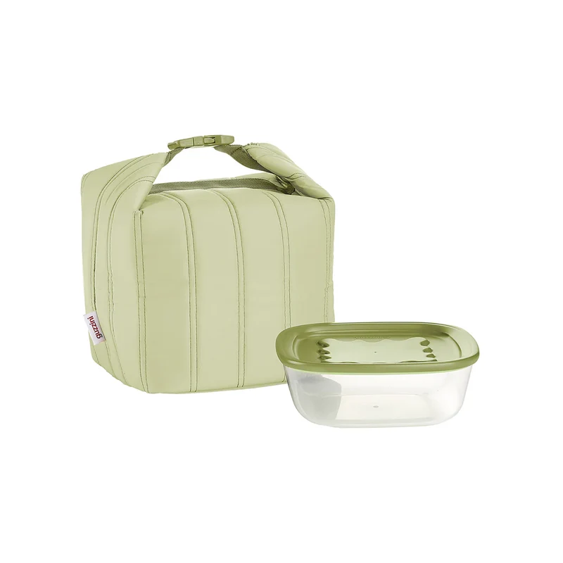 BORSA TERMICA CON CONTENITORE 'HANDY BIO' "ON THE GO" - AVOCADO GREEN