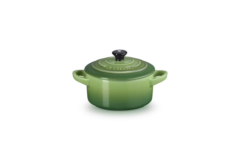 Mini cocotte rotonda in gres vetrificato - Verde Bamboo 10 CM / 0.25 L