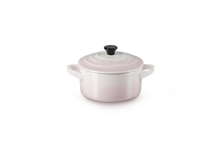Mini cocotte rotonda in gres vetrificato - Shell Pink 10 CM / 0.25 L