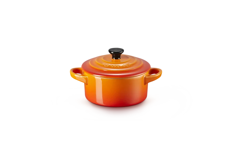 Mini cocotte rotonda in gres vetrificato - Arancio 10 CM / 0.25 L