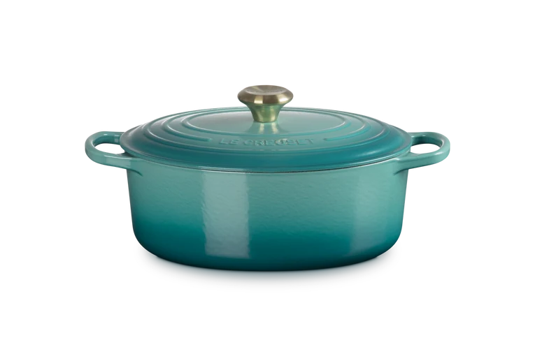 Cocotte ovale Evolution in ghisa vetrificata - Bleu Riviera 29 CM / 4.7 L