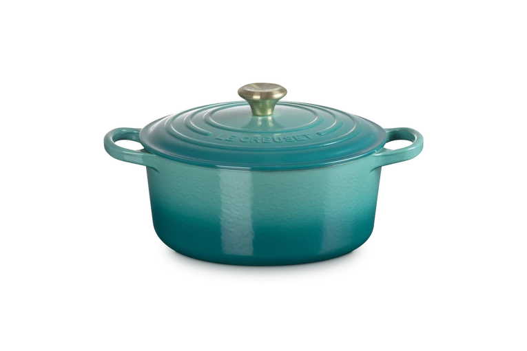 Cocotte rotonda Evolution in ghisa vetrificata - Bleu Riviera 28 CM / 6.7 L