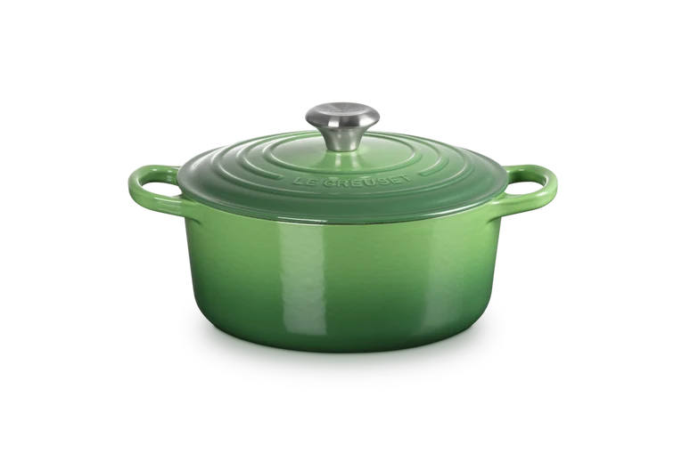 Cocotte rotonda Evolution in ghisa vetrificata - Verde Bamboo 24 CM / 4.2 L