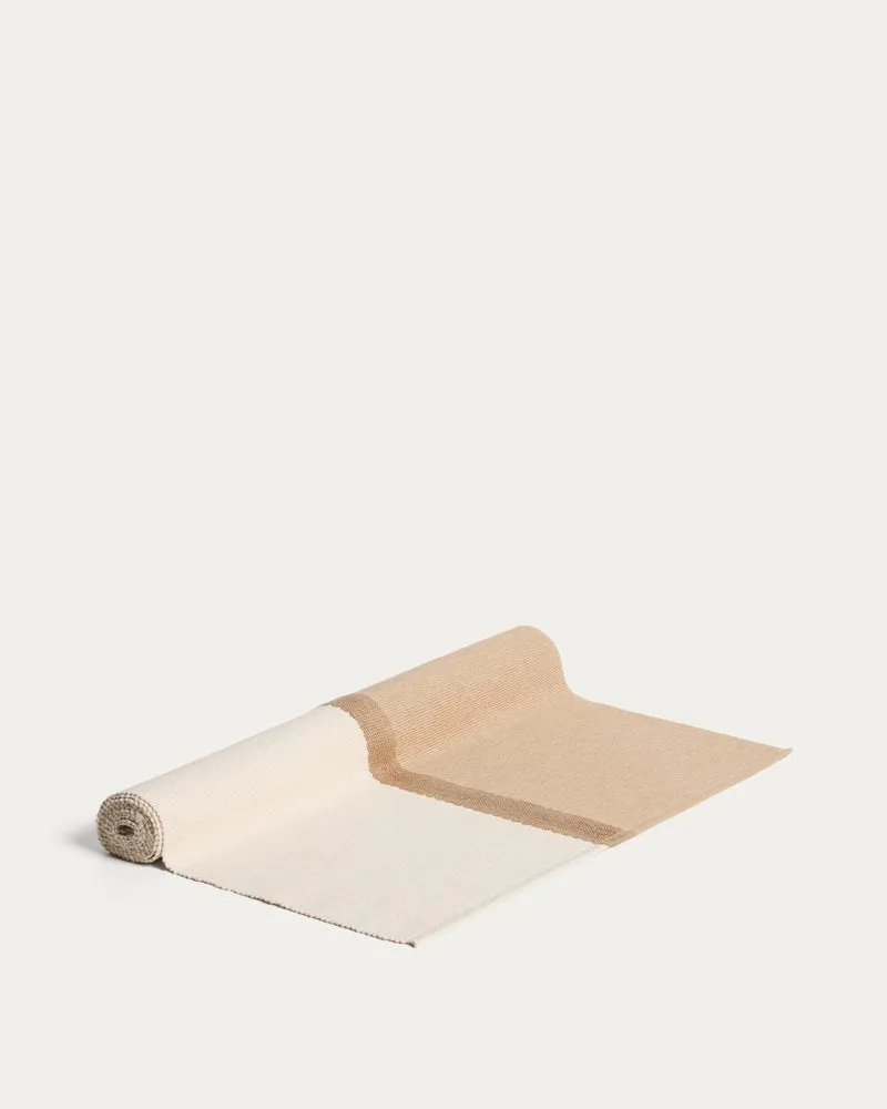 Tischläufer Tari aus 100% Baumwolle beige 50 x 150 cm