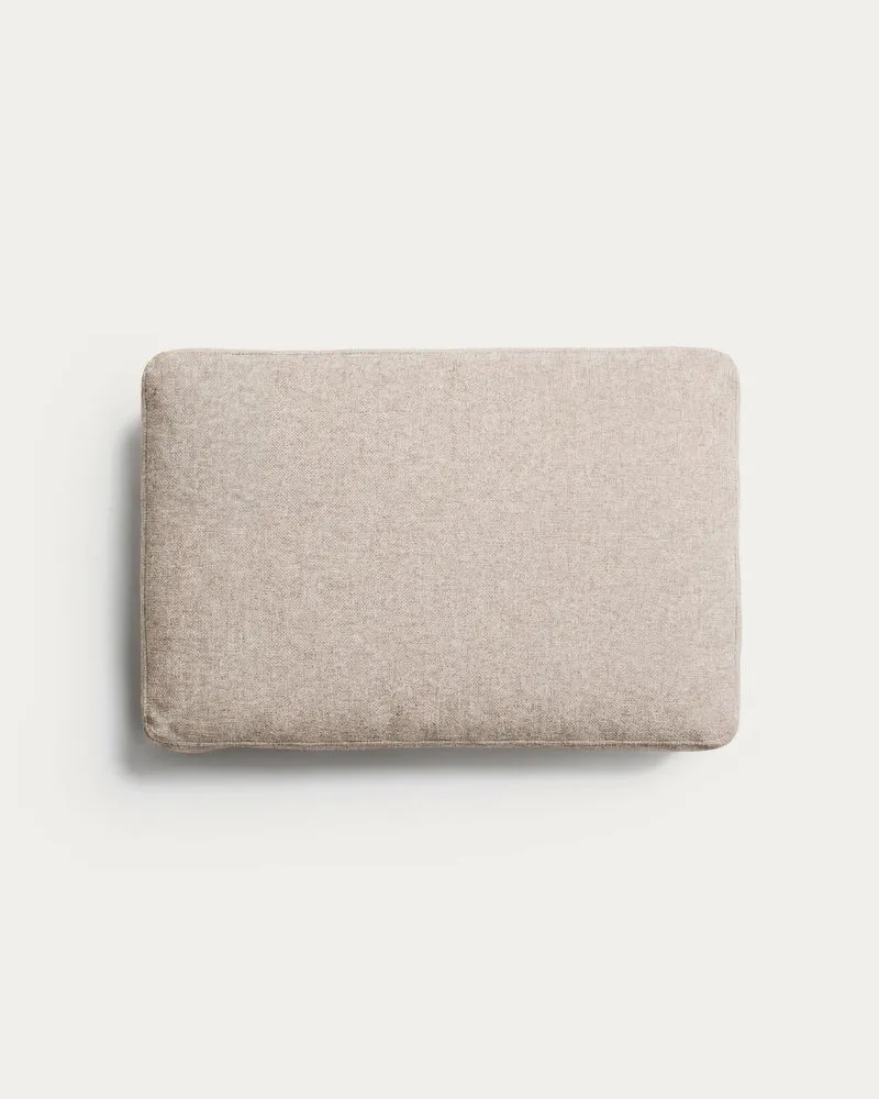 Kissen Blok in beiger Chenille, 40 x 60 cm