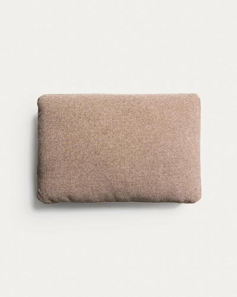 Kissen Blok in brauner Chenille, 40 x 60 cm