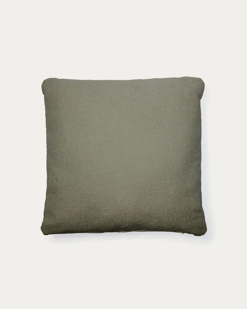 Kissen Martina mit Chenille in Grün 52 x 52 cm
