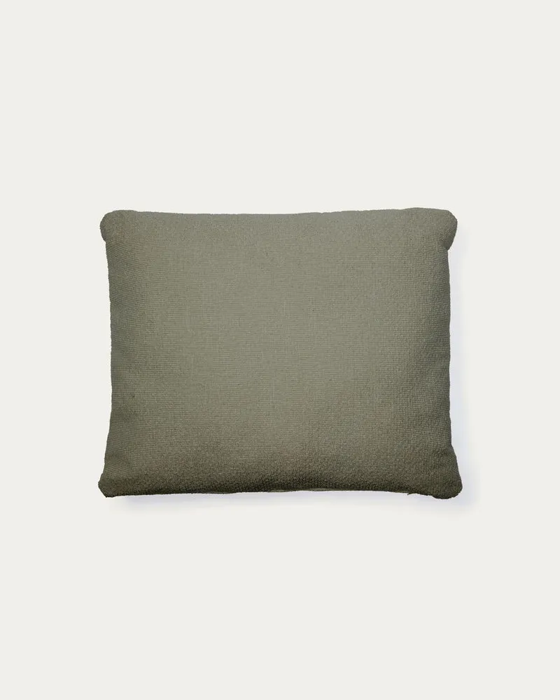 Kissen Martina mit Chenille in Grün 60 x 52 cm