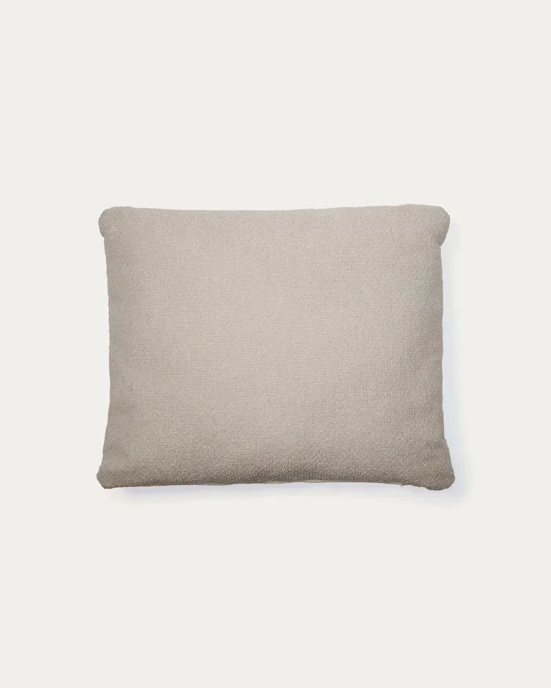 Kissen Martina mit Chenille in Steinton 60 x 52 cm
