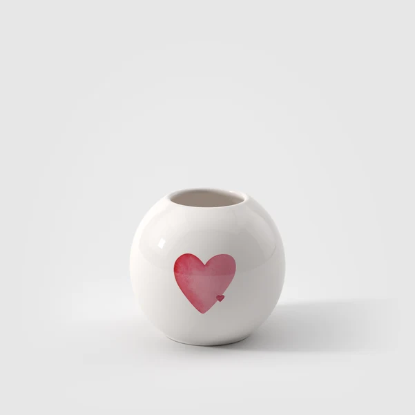 With Love Vaso - Bianco, Premium Porcelain 94 mm