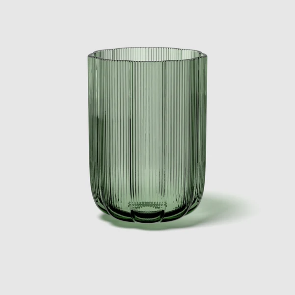 Fleur Vaso in Vetro - Verde, 16 x 22,5 cm