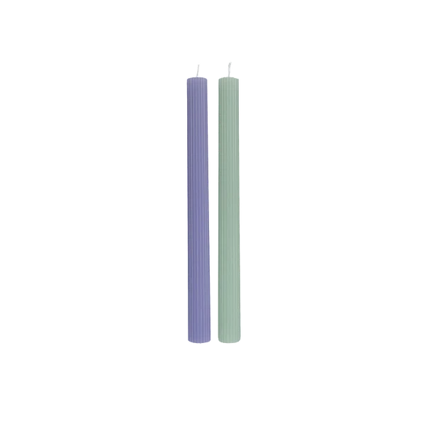 Fleur Candela a bastoncino - Blu E Verde, 2 x 25 cm