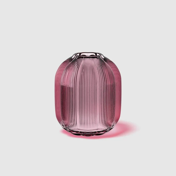 Fleur Vaso in Vetro - Lilla, 16 x 19 cm