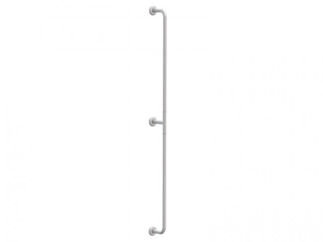 CORRIMANO VERTICALE ATTACCO PARETE/PARETE IN ACCIAIO INOX LACCATO BIANCO ALTEZZA 180 CM