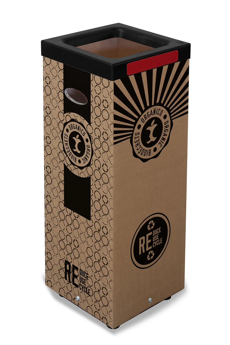 Contenitore per Rifiuti Organico Cover Superiore in Plastica 29,4x29,4x73,4 cm in Cartone