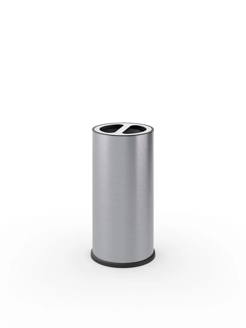 Pattumiera a Bidone Ø 35x71 cm 2 Scomparto da 35 L in Acciaio Inox Satinato