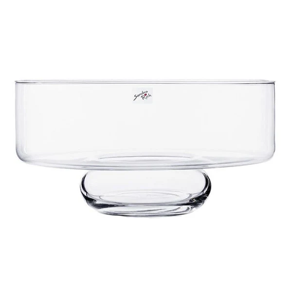 Vaso Vetro Tondo Basin Con Base D 30X15 Cm