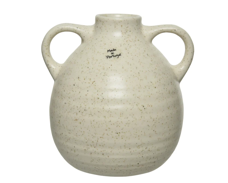 Vaso Giara Bianca Con Manici D 17X17 Cm