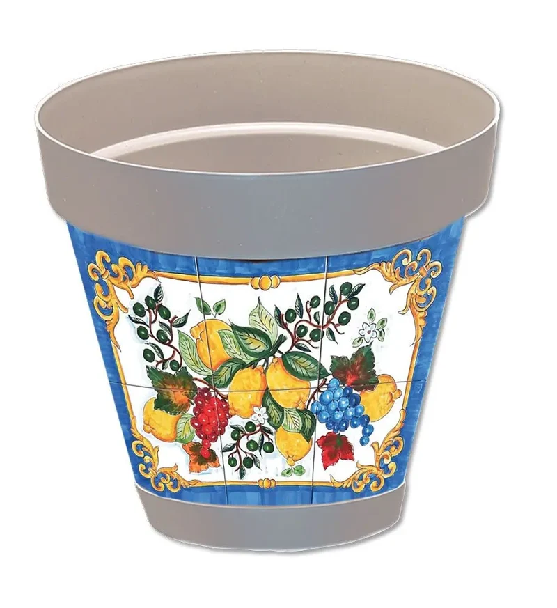 Vaso Sicilia grigio D.26 diversi decori